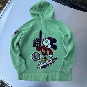 DISNEY PARKS Women's VTG Mickey Mouse University Original Zip Hoodie Jacket XL